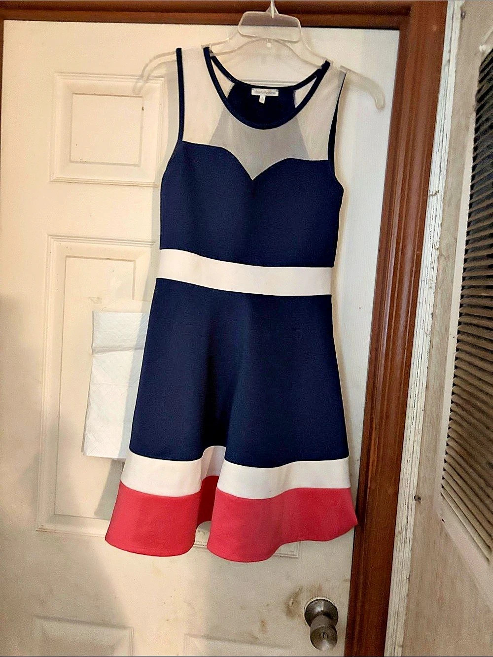 Charlotte Russe Color Block Mini Dress Size Large Like New